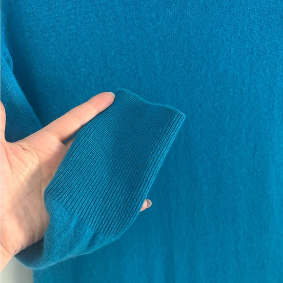 Neiman Marcus 100% Cashmere Bright Blue Sweater Dress Size M - Picture 6 of 13